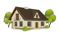 Illustration of visualizing a house Royalty Free Stock Photo