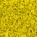 Vivid yellow and black spreading liquid pattern