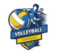 Illustration of Volleyball logo Royalty Free Stock Photo