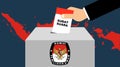 illustration of voting in Indonesia