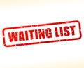 Waiting list red text stamp