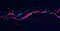 Illustration of abstract stream Artificial intelligence, Big data
