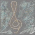 Treble Clef Pointillist Illustration