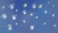 Fairy and stars pattern on blue background