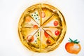 Illustration watercolor delicious pizza