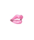 Illustration of watercolor lips