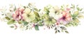 Illustration watercolor wedding background vintage summer drawing bouquet bloom blossom flower spring floral Royalty Free Stock Photo