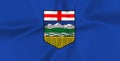 Illustration waving state Flag of Alberta