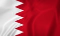 Illustration waving state flag of Bahrain