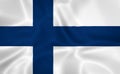 Illustration waving state flag of Finland Royalty Free Stock Photo