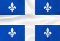 Illustration waving state Flag of Quebec Royalty Free Stock Photo