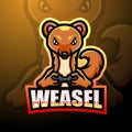 Weasel esport logo mascot design Royalty Free Stock Photo