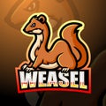 Weasel esport logo mascot design Royalty Free Stock Photo