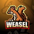 Weasel esport logo mascot design Royalty Free Stock Photo