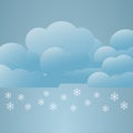 Illustration of weather conditions. Small snow