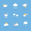 Illustration of weather icon flat vector