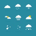 Illustration of weather set icon