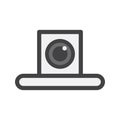 Illustration of webcam icon isolated