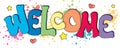 Welcome written background Royalty Free Stock Photo