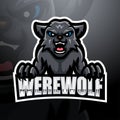 Werewolf mascot esport logo design
