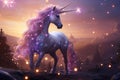 Illustration of a whimsical unicorn with a