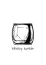 Illustration of Whiskey tumbler glass