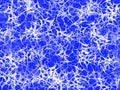 Illustration of a white cobweb on a blue background. Messy delicate patterns