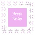 Illustration of a white Easter bunny border Royalty Free Stock Photo