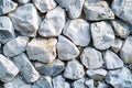 Illustration of white pebbles background. top view of white stones wall texture, white rock surface pattern for decoration or Royalty Free Stock Photo