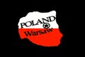 Polish Flag on Map of Poland