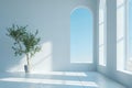A white room with window light from the window, high quality, high resolution Royalty Free Stock Photo