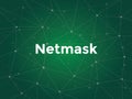 Illustration white text on green background for netmask on networking Royalty Free Stock Photo