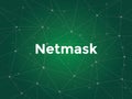 Illustration white text on green background for netmask on networking