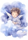 Background angel girl wings little white person cute children girl childhood baby beautiful Royalty Free Stock Photo