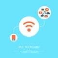 Illustration Wi-fi technology Royalty Free Stock Photo