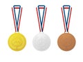 Winner medals material Royalty Free Stock Photo