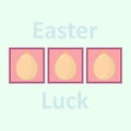 Illustration of a winning combination of three easter eggs. vector illustration.