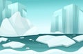 Illustration of a winter arctic landscape