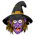 Witch head cartoon