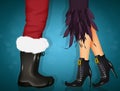 Witches and Santa`s legs