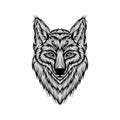 Illustration wolf head for commercial