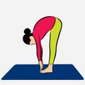 Illustration of woman doing SURYA NAMASKAR