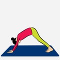 Illustration of woman doing SURYA NAMASKAR