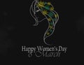 Happy International Women`s Day, greeting card