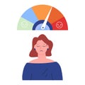 Illustration of woman stress levels