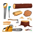 Illustration of tool and wood