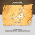 Illustration of the word Allah written on a tattered manuscript with meaning and explanation