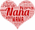 Nana Heart Word Art Illustration