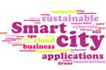 Smart City word cloud Royalty Free Stock Photo