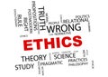 Ethics word cloud illustration Royalty Free Stock Photo